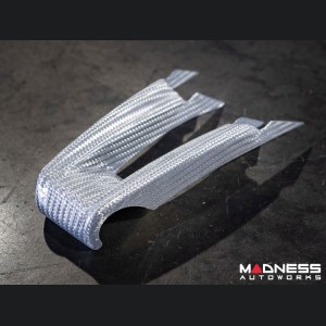 Alfa Romeo Stelvio Steering Wheel Trim - Carbon Fiber - Lower Trim Set - White Candy- QV Model